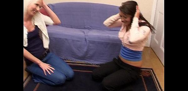  Two girls play Strip Rock-Paper-Scissors